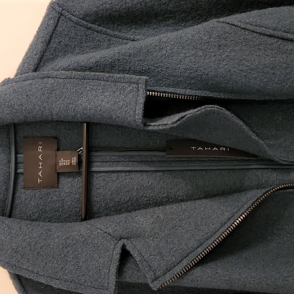 Tahari Wool Blend Moto Jacket Small - Picture 2 of 6